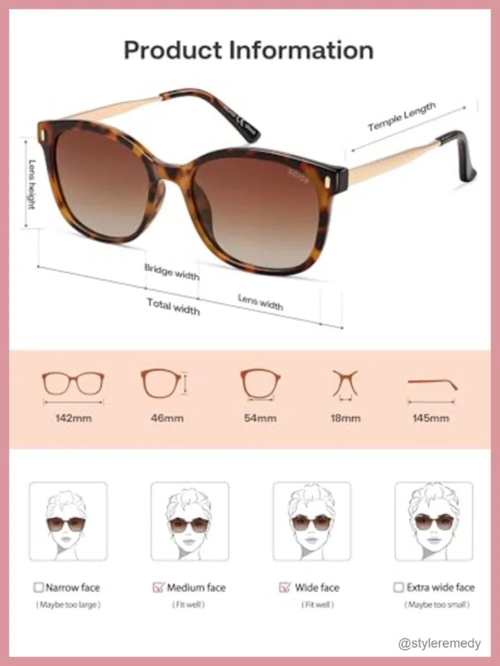 Classic Square Polarized Sunglasses UV400 Protection Retro